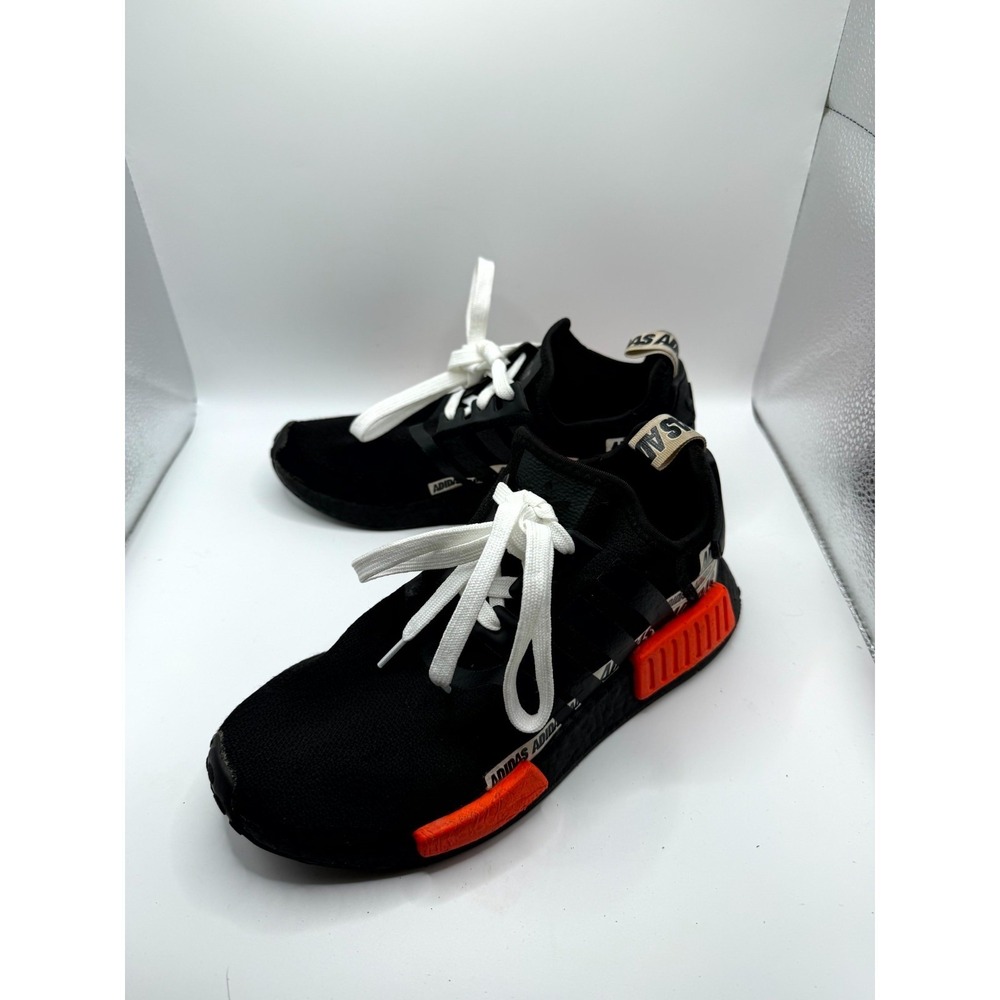Adidas NMD_R1 J‎ S42837 Unisex Kids 6 Sneaker Black Solar Red Mesh Running Shoes